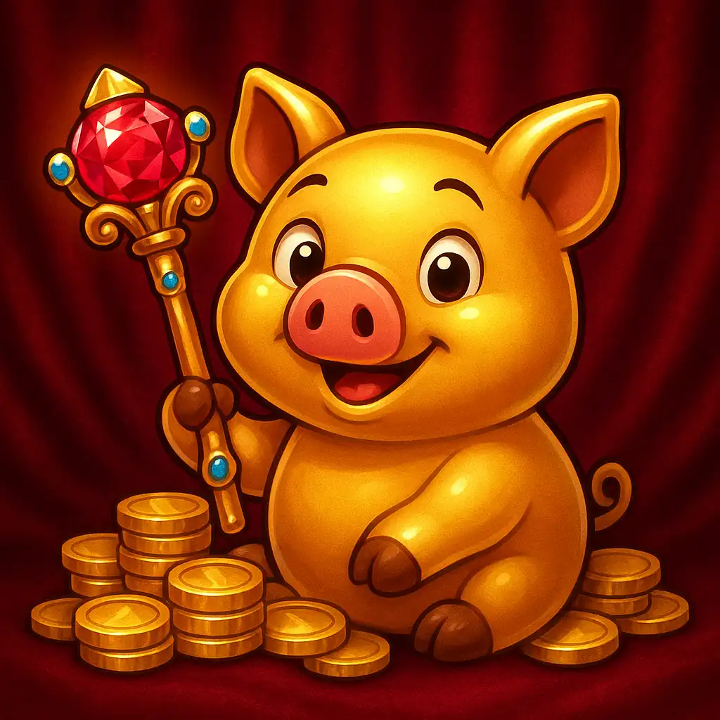 Piggy Prizes Wand of Riches slot game at FoxyFlush Casino